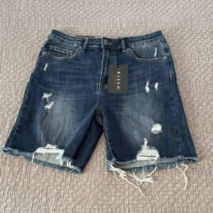 Risen Los Angeles Distressed Raw Hem Jean Shorts